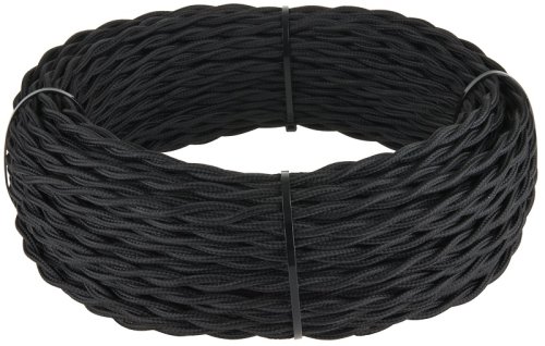 Ретро провод витой Werkel 3х1,5мм черный (50м) картинка